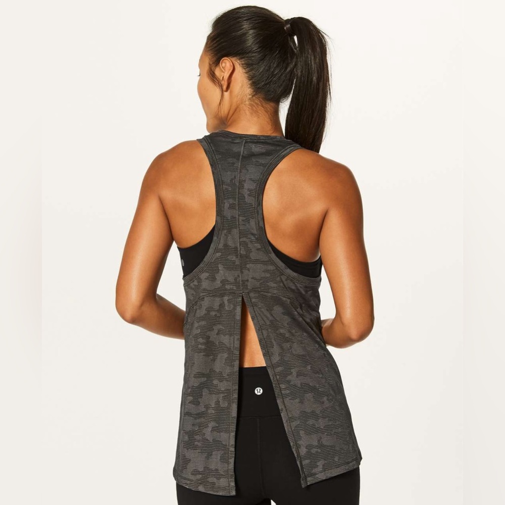 lululemon athletica Charcoal Grey Split-Back Tank